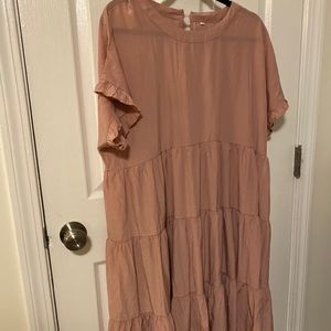 Light pink smock dress
